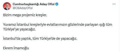 Ekrem İmamoğlu Kreş Projesi
