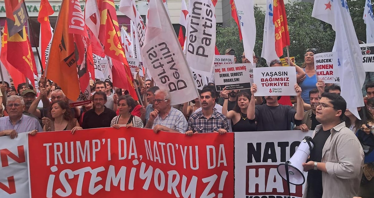 Zirve öncesi yurttaşlar sokağa çıktı: ‘NATO’dan çıkılsın, üsler kapatılsın’